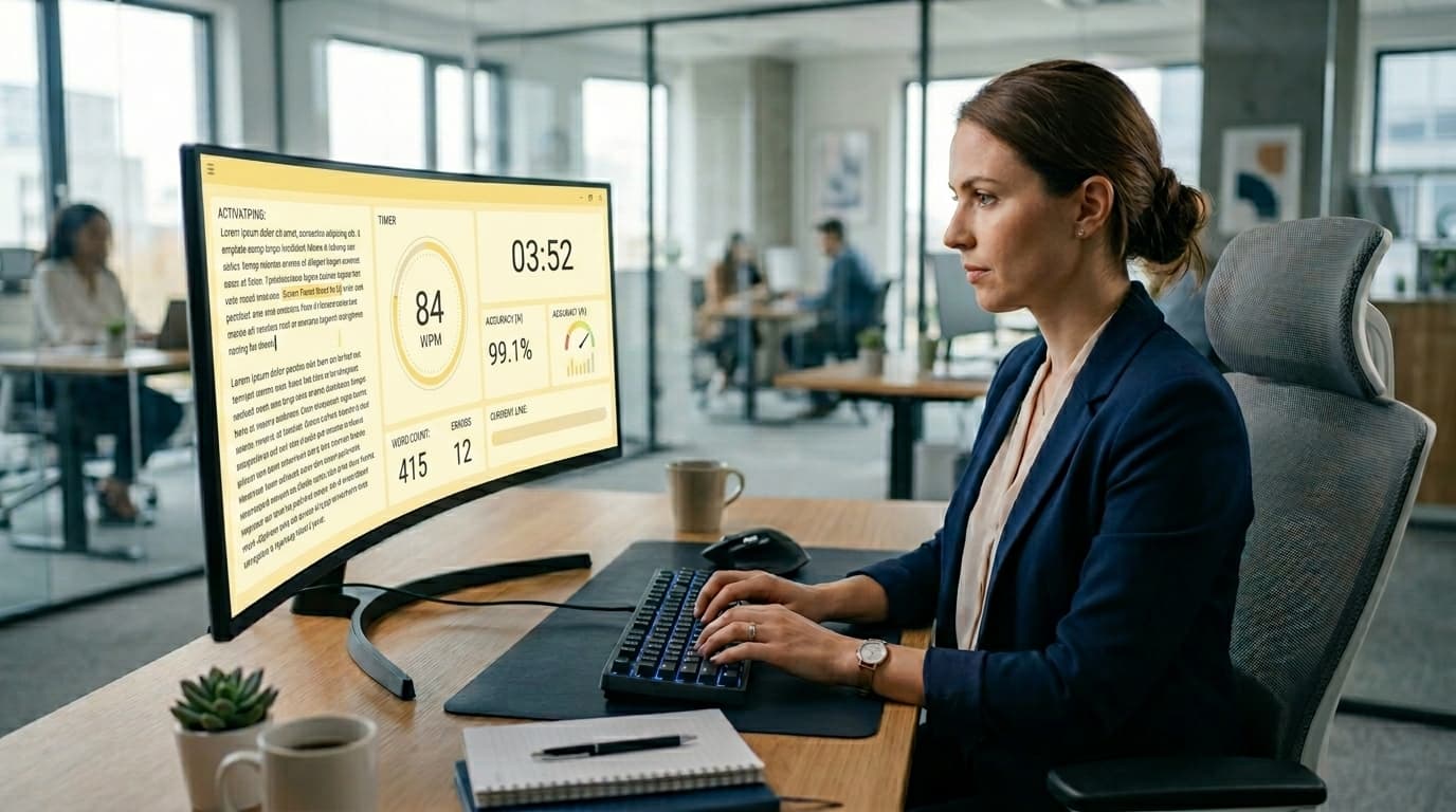 5-Minute Typing Test: Free Online WPM Check for Real Job Practice